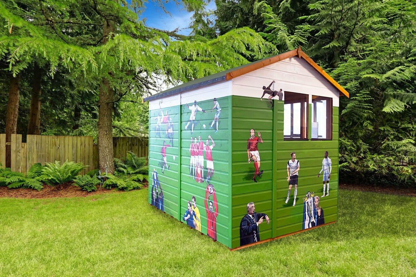 29 Unforgettable Premier League Moments in Giant Garden Shed Mural - Power Sheds Art BACK
