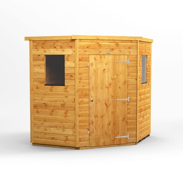 6x6 power corner shed timber