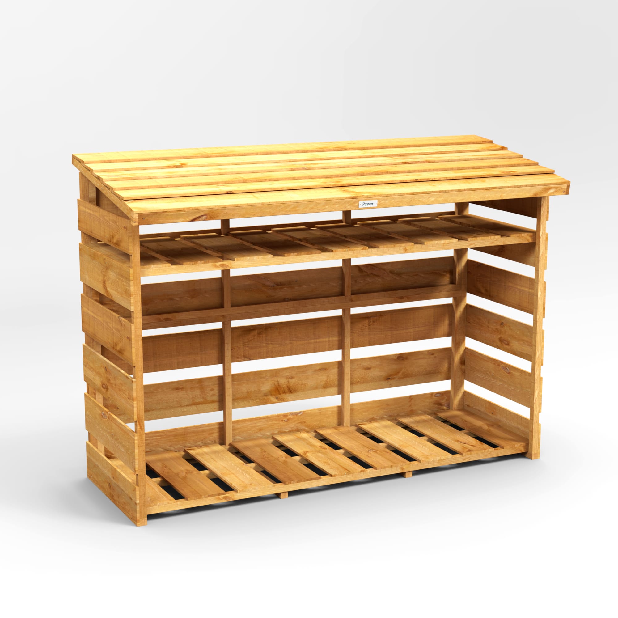 6×2 Log Store With Kindling Shelf